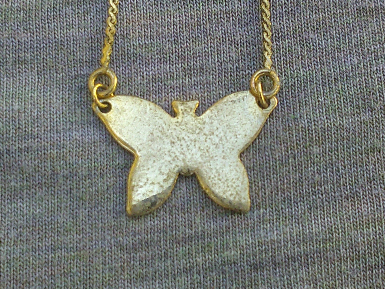 1/20 12 KGF Butterfly Pendant and 15″ Chain Necklace