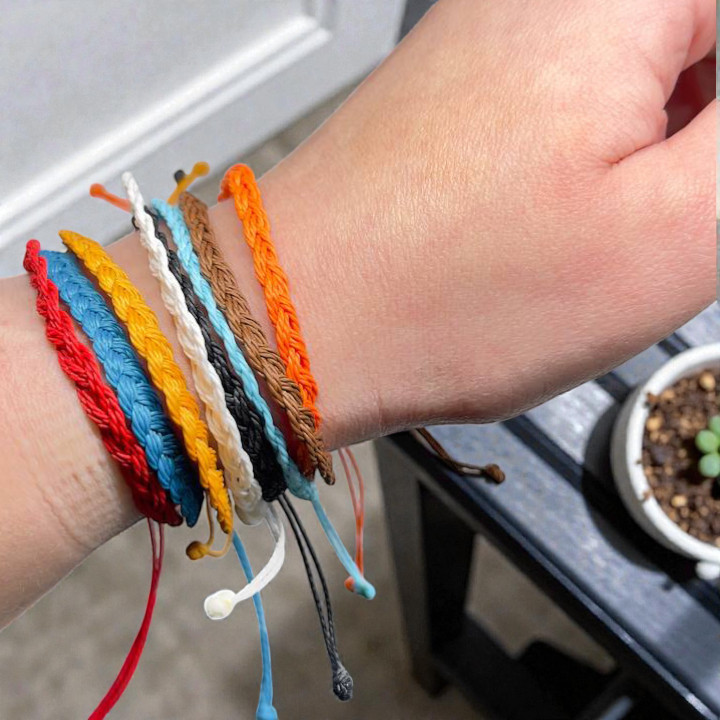 Adjustable Waterproof Cord Bracelet Unisex Woven Friendship Jewelry Gift