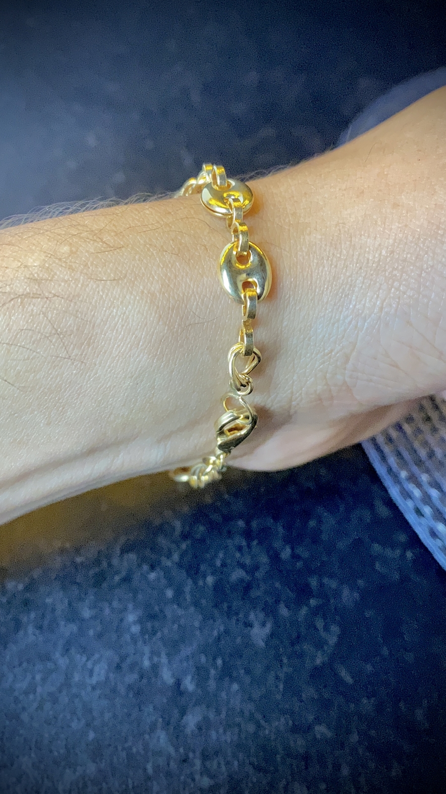 Anchor Mariner Link Bracelet for Women Gold Filled 7.75″ Elegant Fashion Jewelry