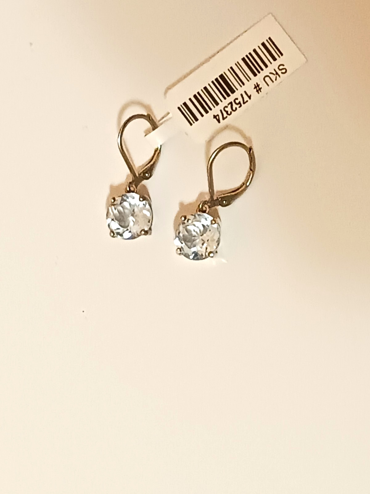 VERY COOL SKY BLUE TOPAZ STERLING SILVER LEVER BACKED EARRINGS