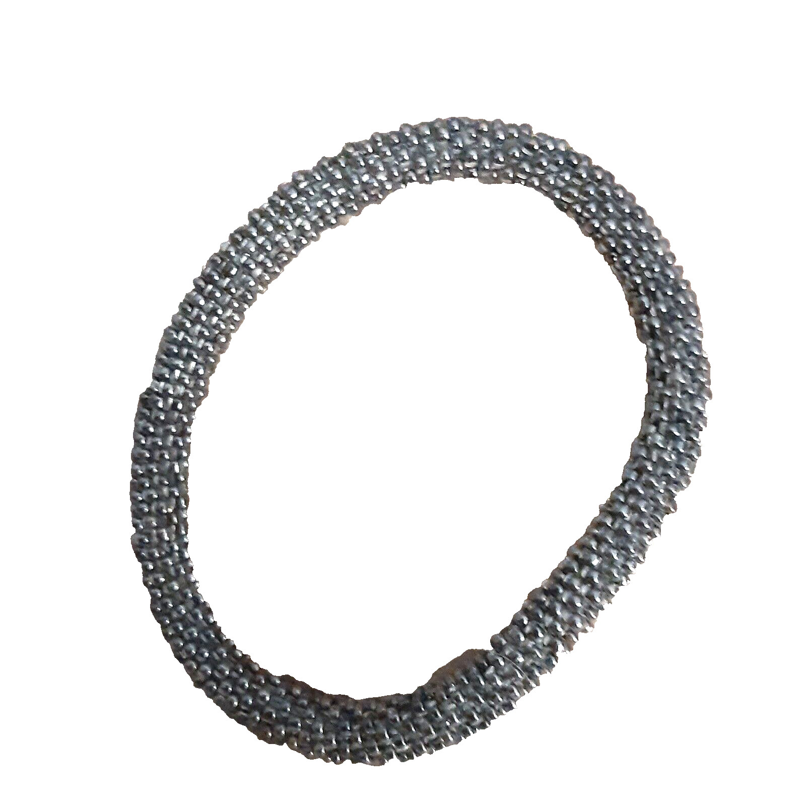 Dark gray mesh style stretch bracelet