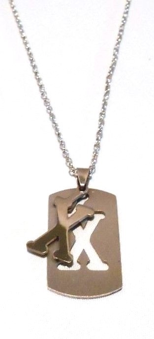 MARVEL COMICS X MEN CUTOUT 2 PIECE STAINLESS STEEL 1 3/4″ Dog Tag on 21″ Chain