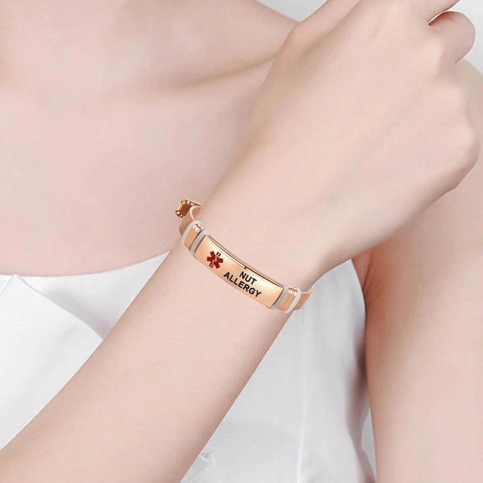 Red Medical Alert Blood Thinner Bracelet for Women Men’s Emergency First Aid …