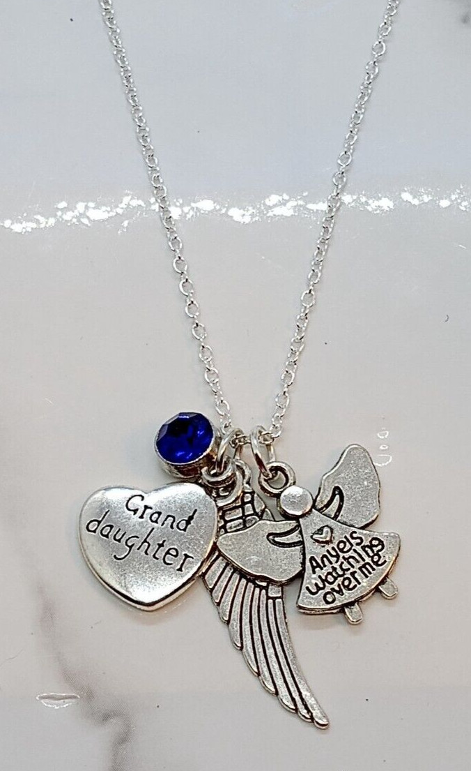 “Angels watching over me” Memorial Necklace for loss of Granddaughter – Sympathy