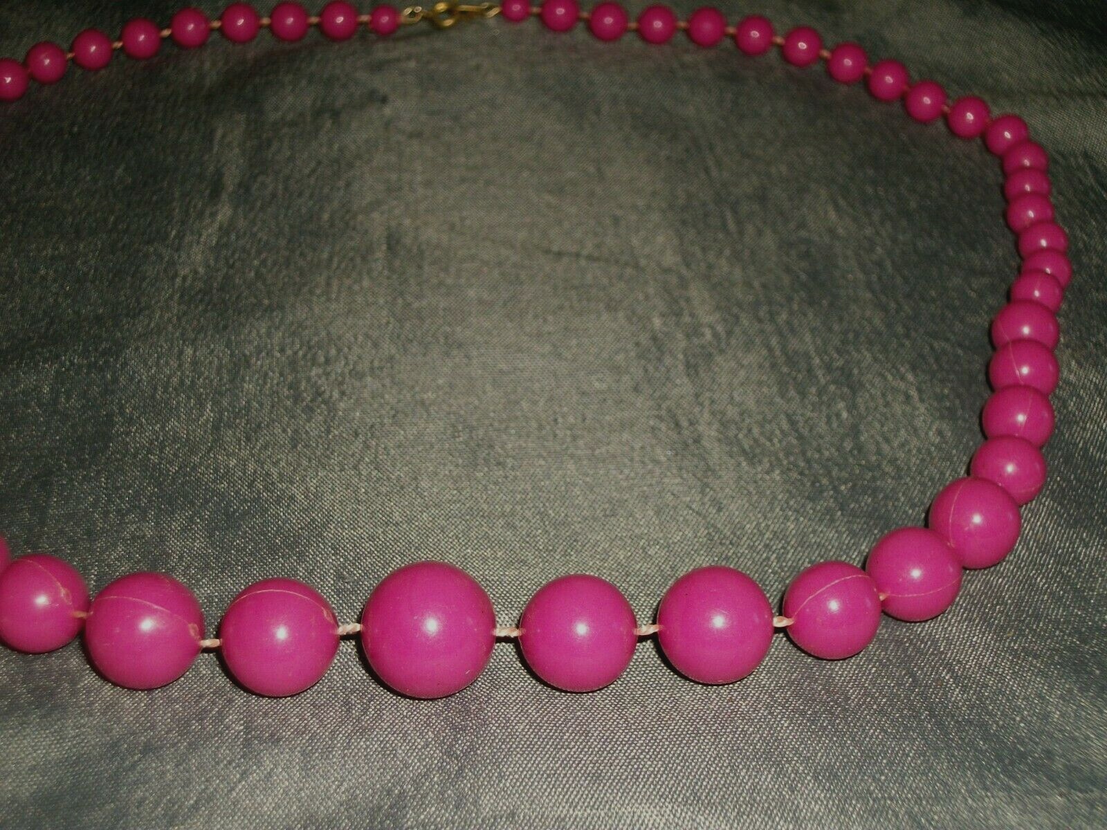 Women’s Necklace 24″ Long Light Purple Plastic Beads up to 9/16″ in Diameter