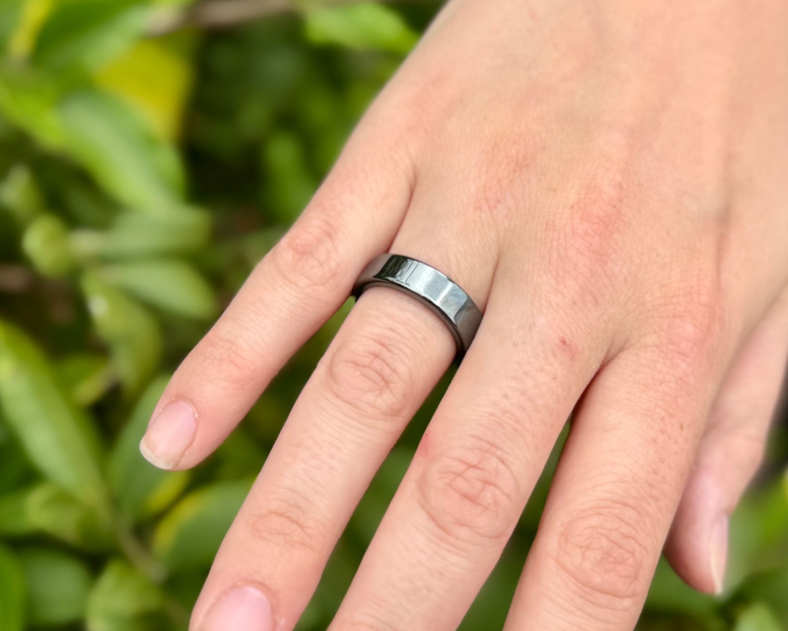 Hematite Ring, Hematite Gemstone Crystal Jewelry – Choose Size (Crystal Ring)
