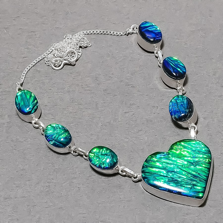 Ammolite Gemstone Handmade Fashion Ethnic Gifted Jewelry Necklace 18″ SR 3131