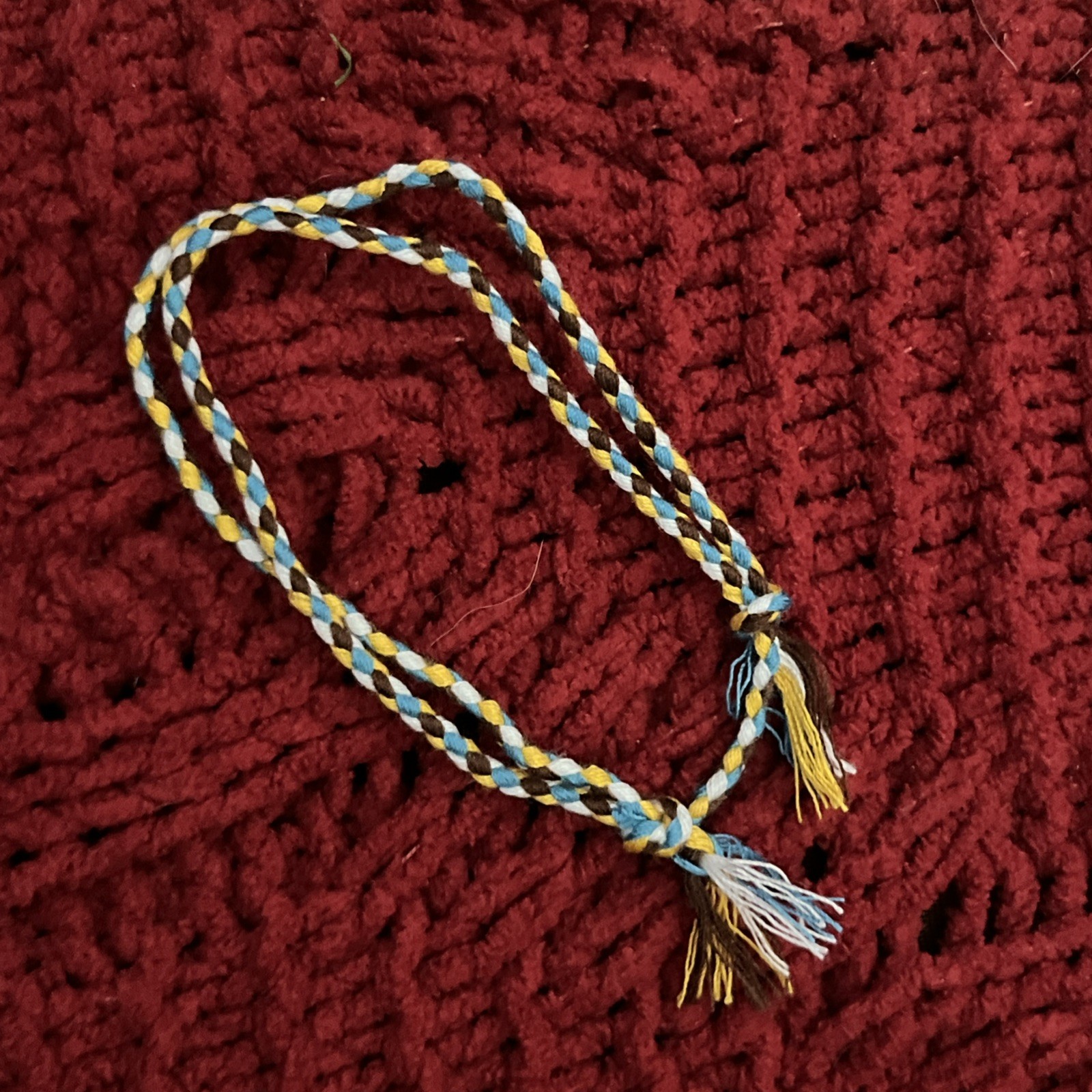 NEW BOHO BRAIDED THREAD FRIENDSHIP BRACELET ADJUSTABLE YELLOW TEAL BROWN WHITE