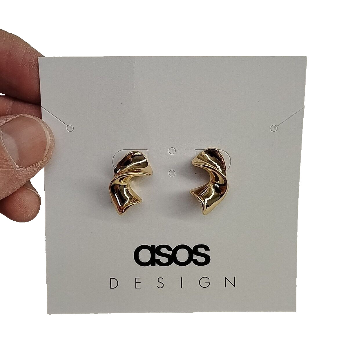 Golden Twist Drop Earrings Plated Brass Plated Fashion Jewelry