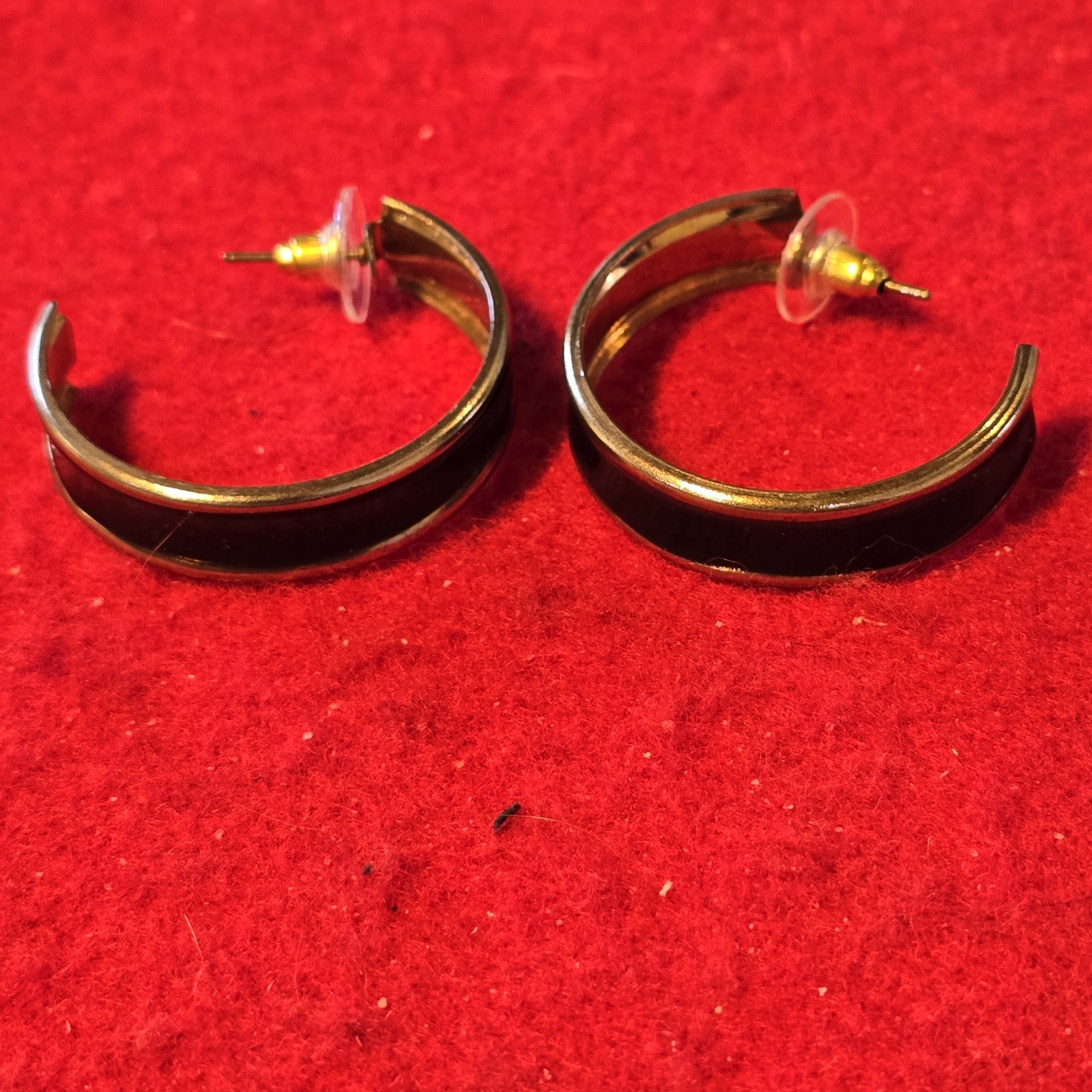 Mixed Earrings Lot Avon Rhinestone Black Hoops Shamrock Dangle Stud Set