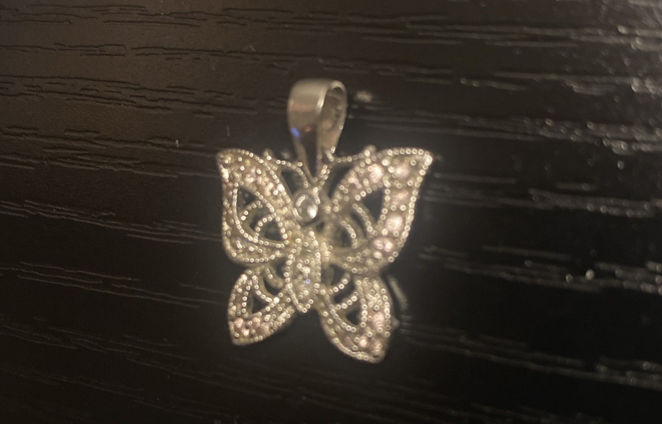 Silver Butterfly Pendant Charm 925 Stamped – See Description