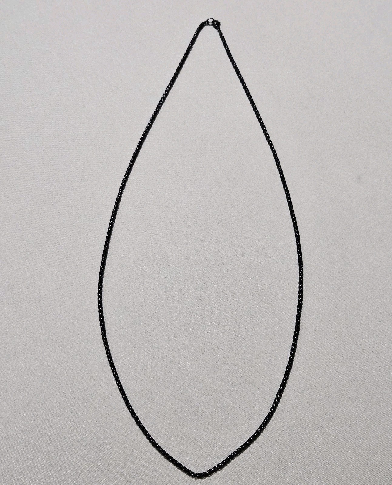 Stainless Steel Solid Wheat Chain Necklace 3mm Black Ion- Plated, 30″, Gift, New