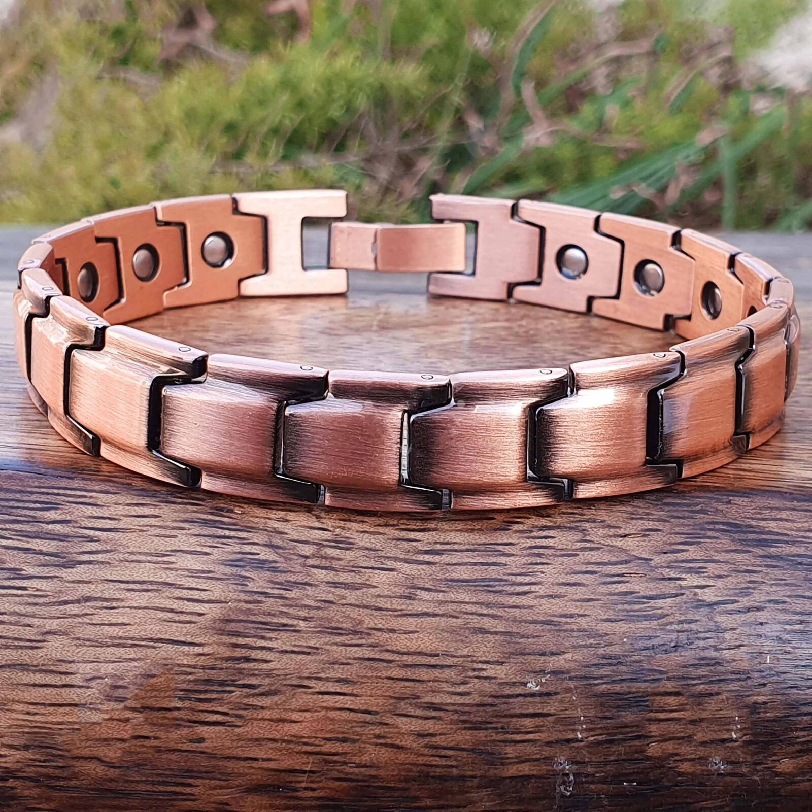 Men’s Bracelet Magnetic Therapy Arthritis Pain Relief Pure Solid Copper Bangle
