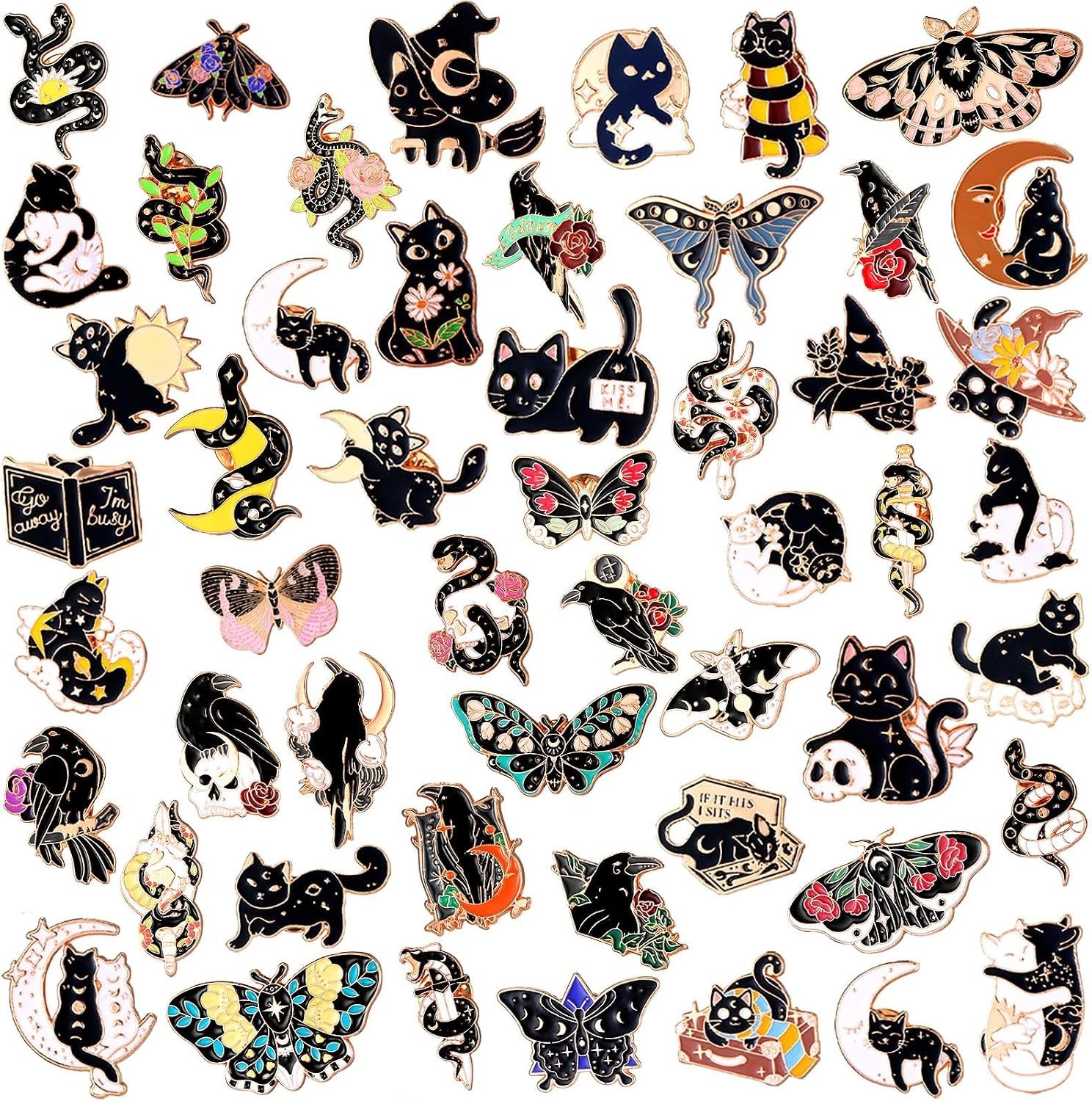 Spooky Lapel Pins Pack – 100 Pcs for Teachers, Nurses