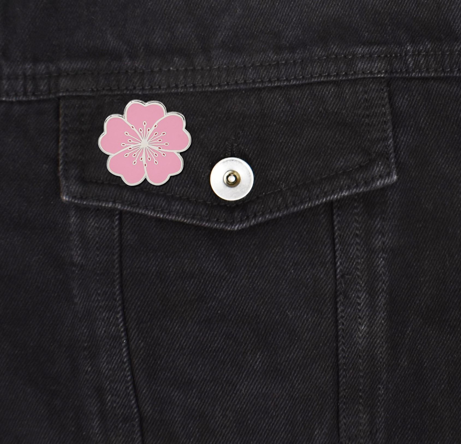 Cherry Blossom Flower Hard Enamel Lapel Pin