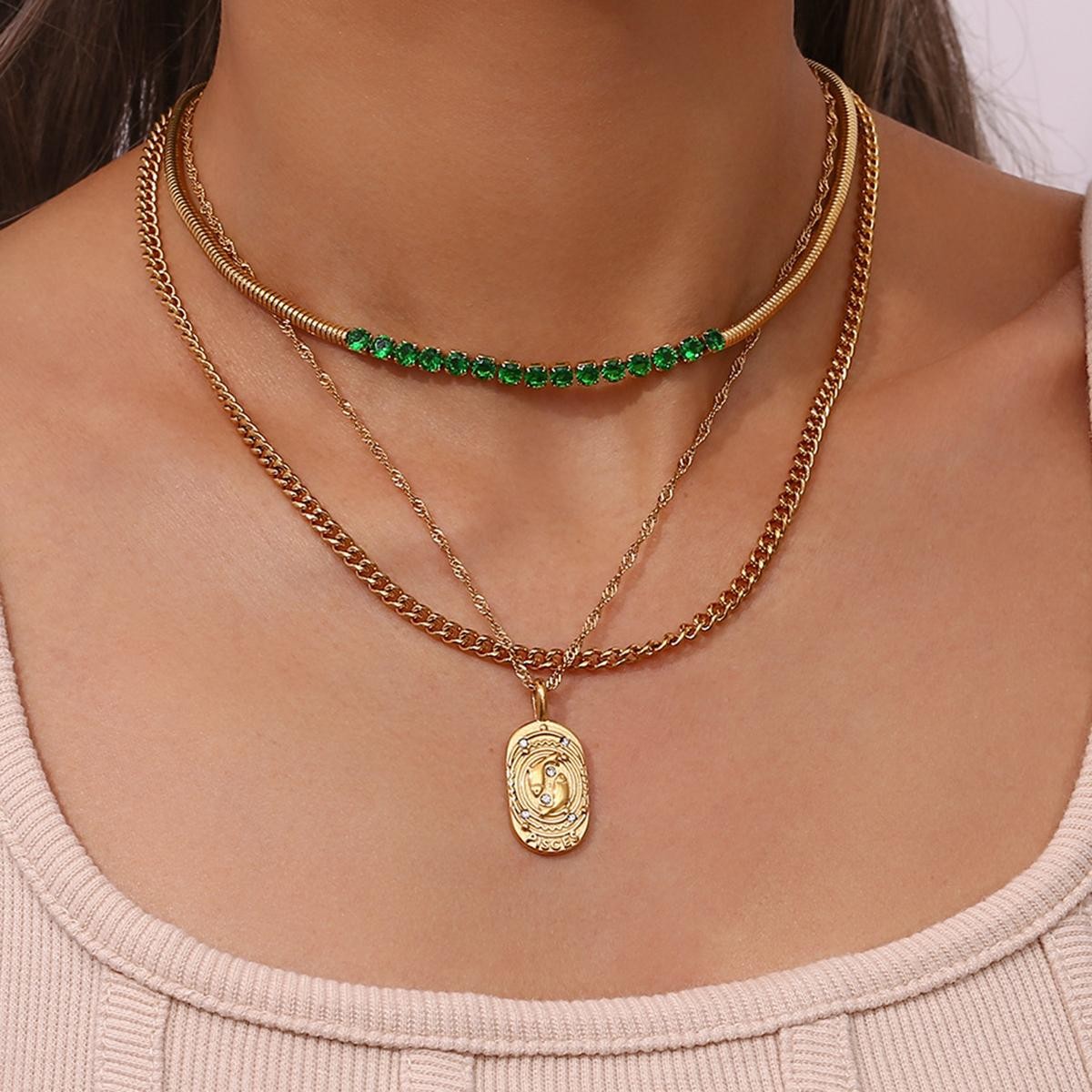 12 constellation necklaces, suitable for women and girls, vintage 18K gold