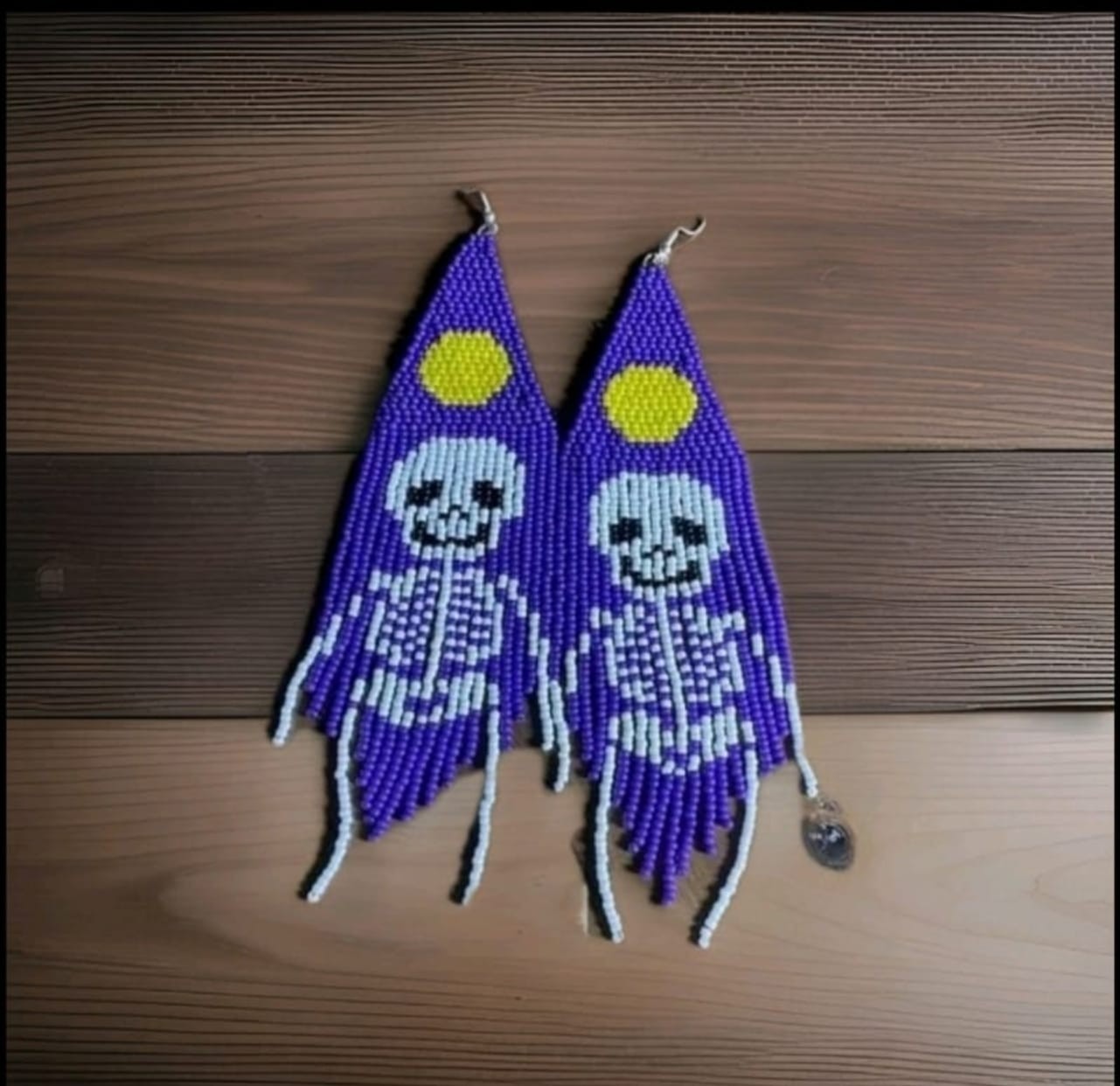 Beautiful Tribal Earrings Native Large Boho American Seed Beads Handmade Earring