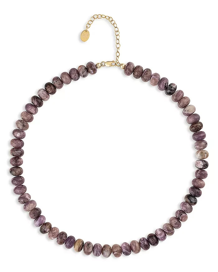 Alexa Leigh Purple Opal Beaded Necklace in 14K Gold Filled, 15-17