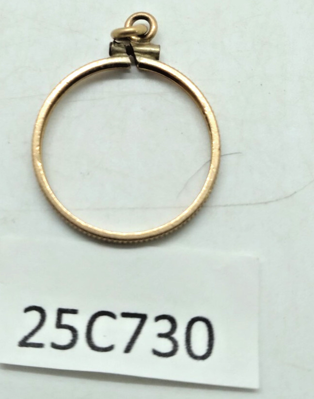 12K Gold Filled US Nickel Coin Bezel COBB screw top Tarnished 25c730 bb7