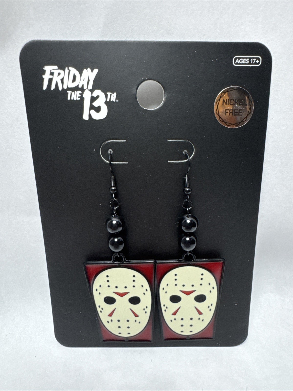 Jason Voorhees Earrings Friday the 13th Jason Mask Horror Jewelry Nickle Free