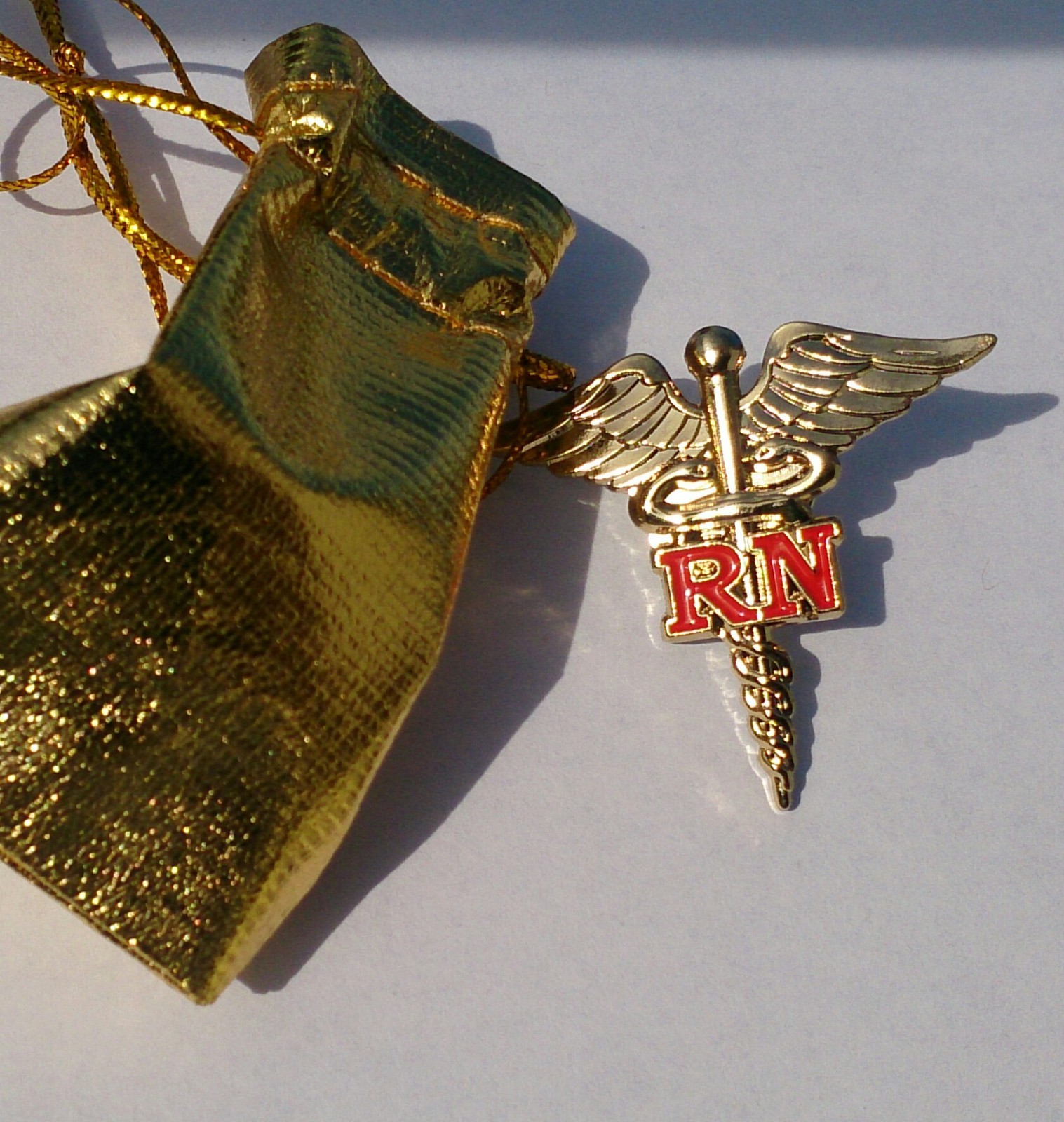 RN, BSN BACHELOR SCIENCE NURSING NURSE – CADUCEUS MEDICAL BADGE ~1.5″ LAPEL PIN