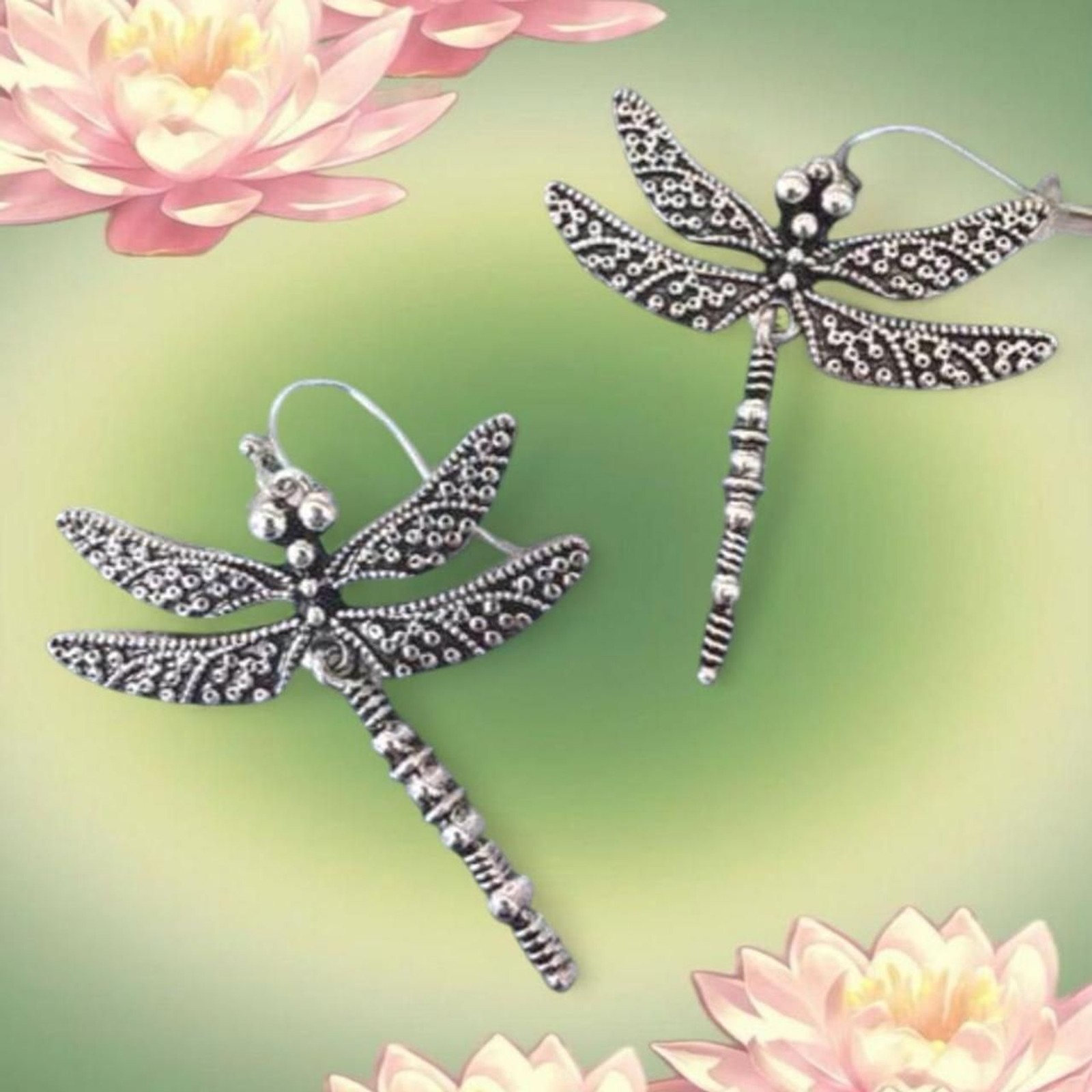 whimsical vintage style dragonfly earrings