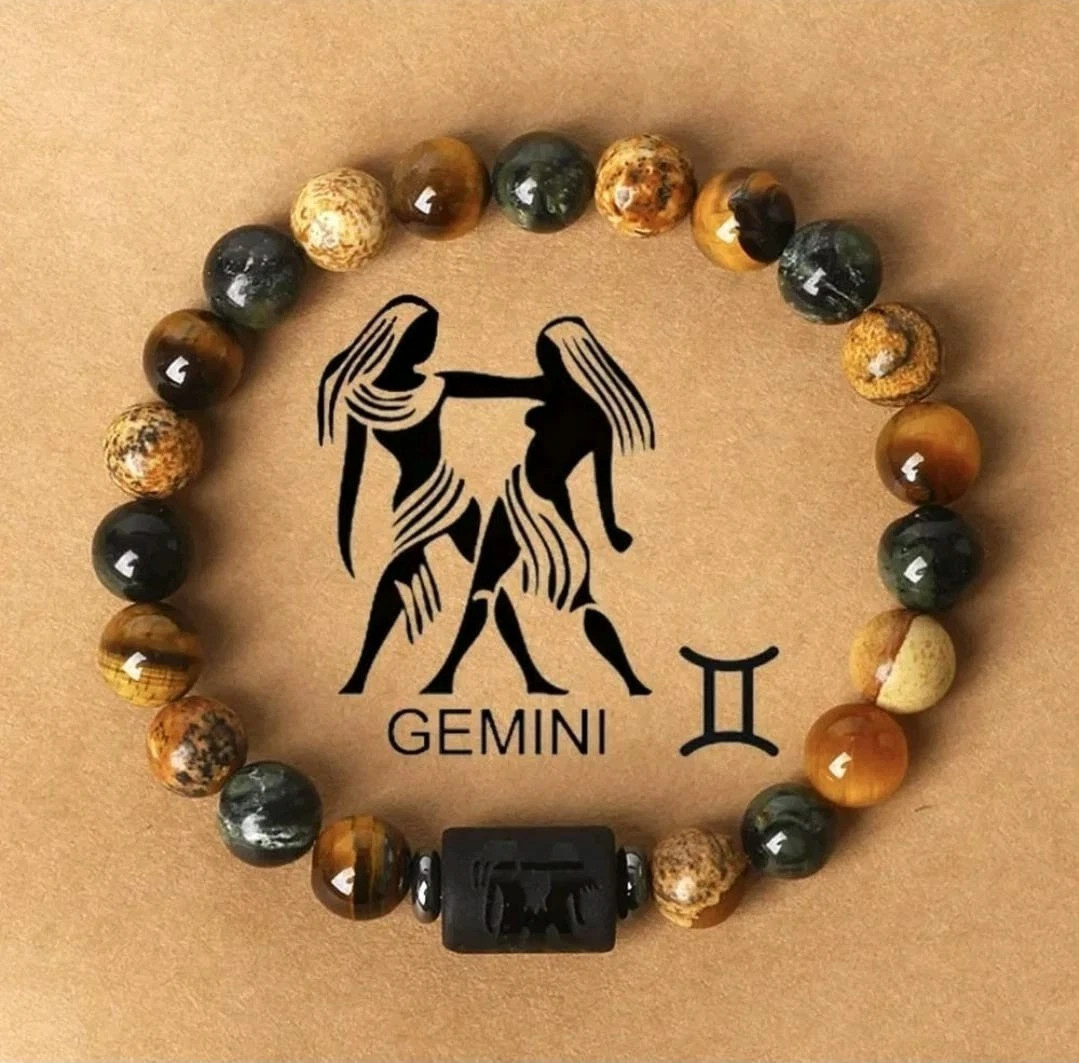 Zodiac Sign Bracelet – Handmade Triple Protection – 12 Constellations Gift