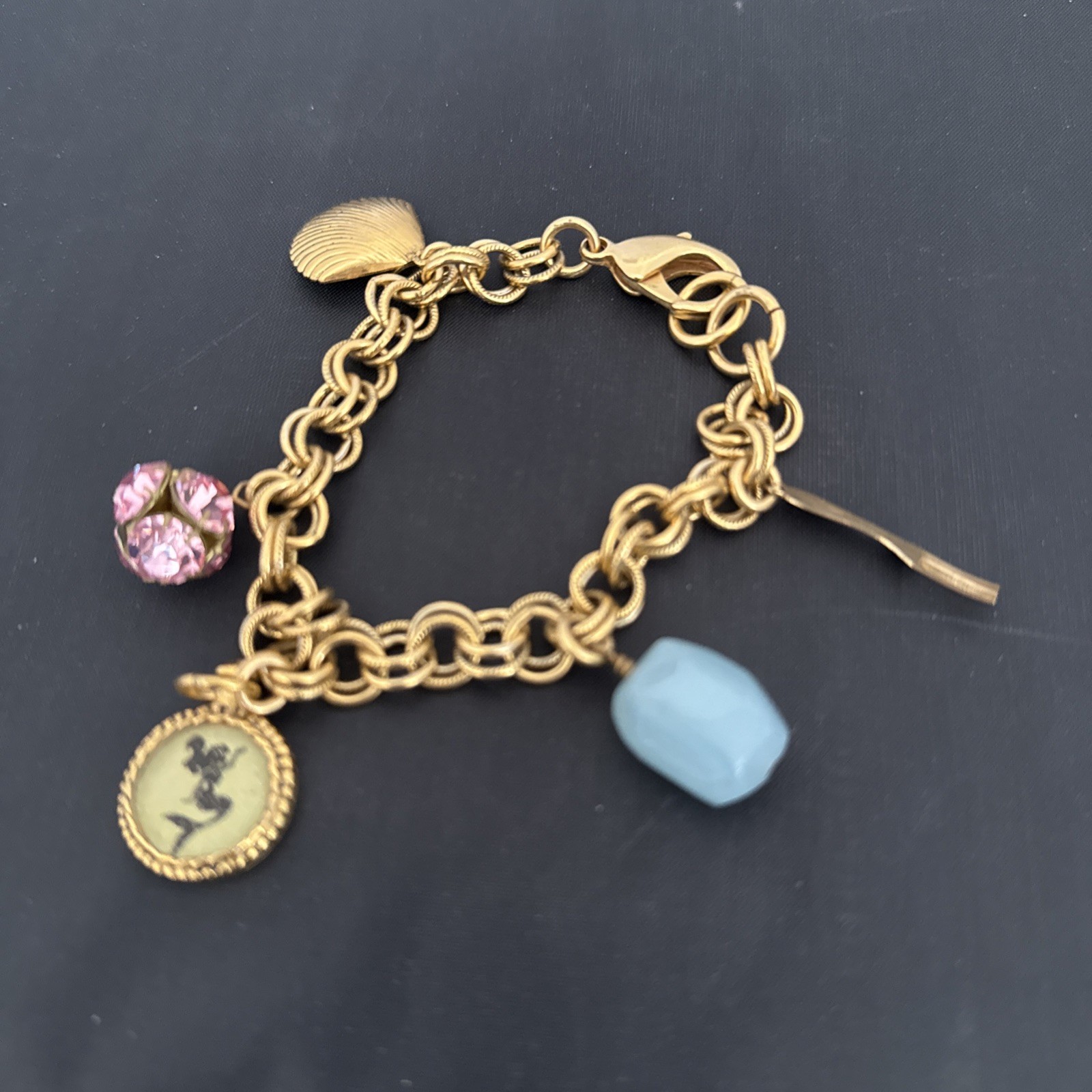 Vintage MAXIMAL ART John Wind Charm Bracelet Disney Ariel The Little Mermaid