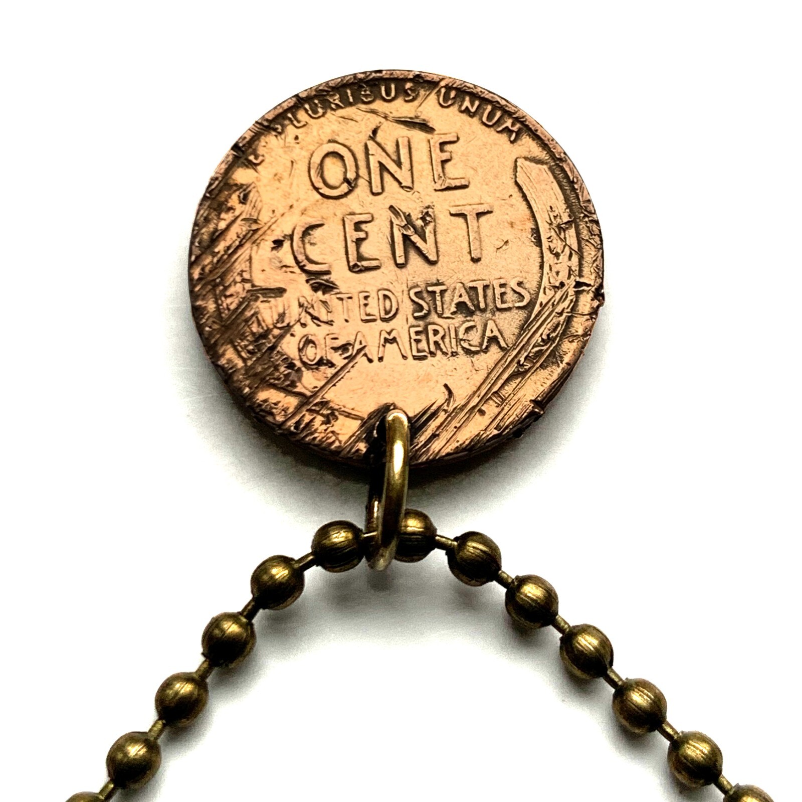 1940 US Cent wheat penny coin pendant Abraham Lincoln Kentucky Washington 003038