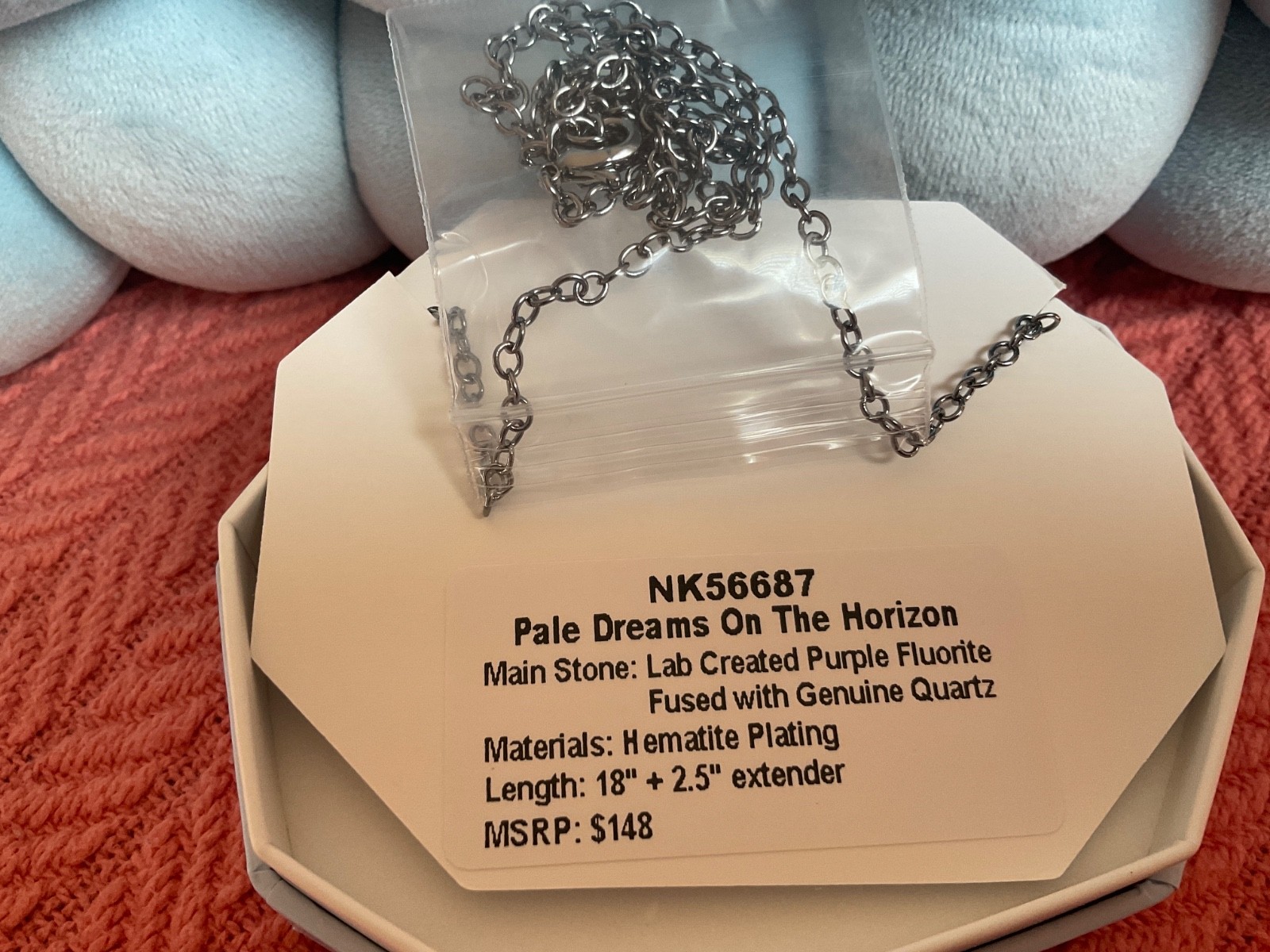 Bomb Party NK56687 Pale Dreams On The Horizon Necklace Hematite plated