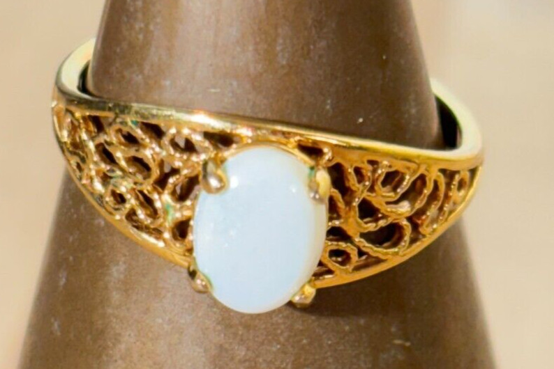 Lot 6 Gold Filled and Costume Rings, Sz 4.5 – 8.5, See Pics