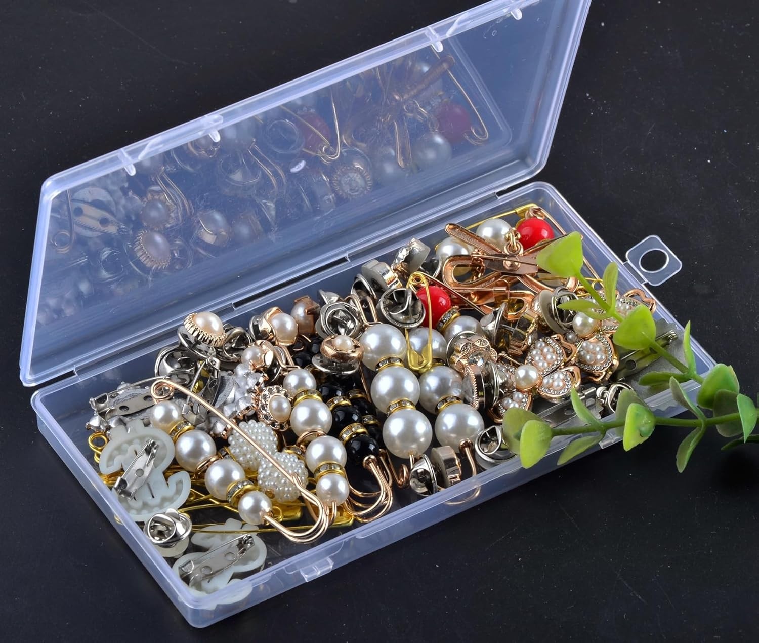 Charms for Socks Safety Pins 54Pcs Brooches and Pins for Women Gold Junk Sock Ch