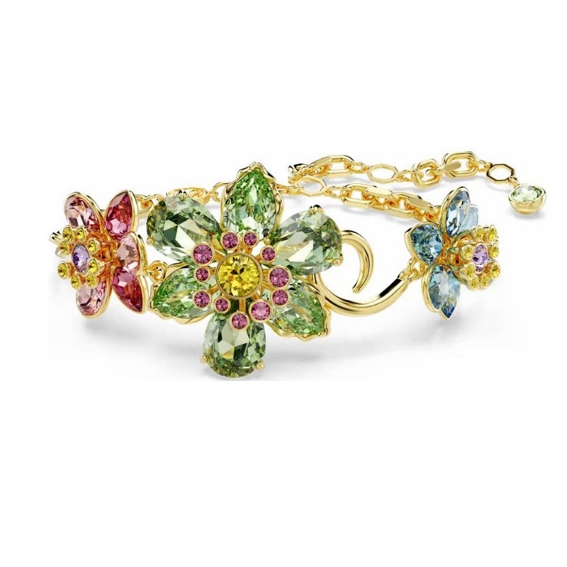 Swarovski Elements Women Water Drop Bracelet Flower New