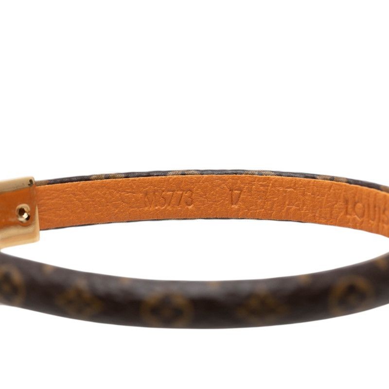 Louis Vuitton Monogram Braclet Vivienne Size: 17 M6773 Brown PVC Leather