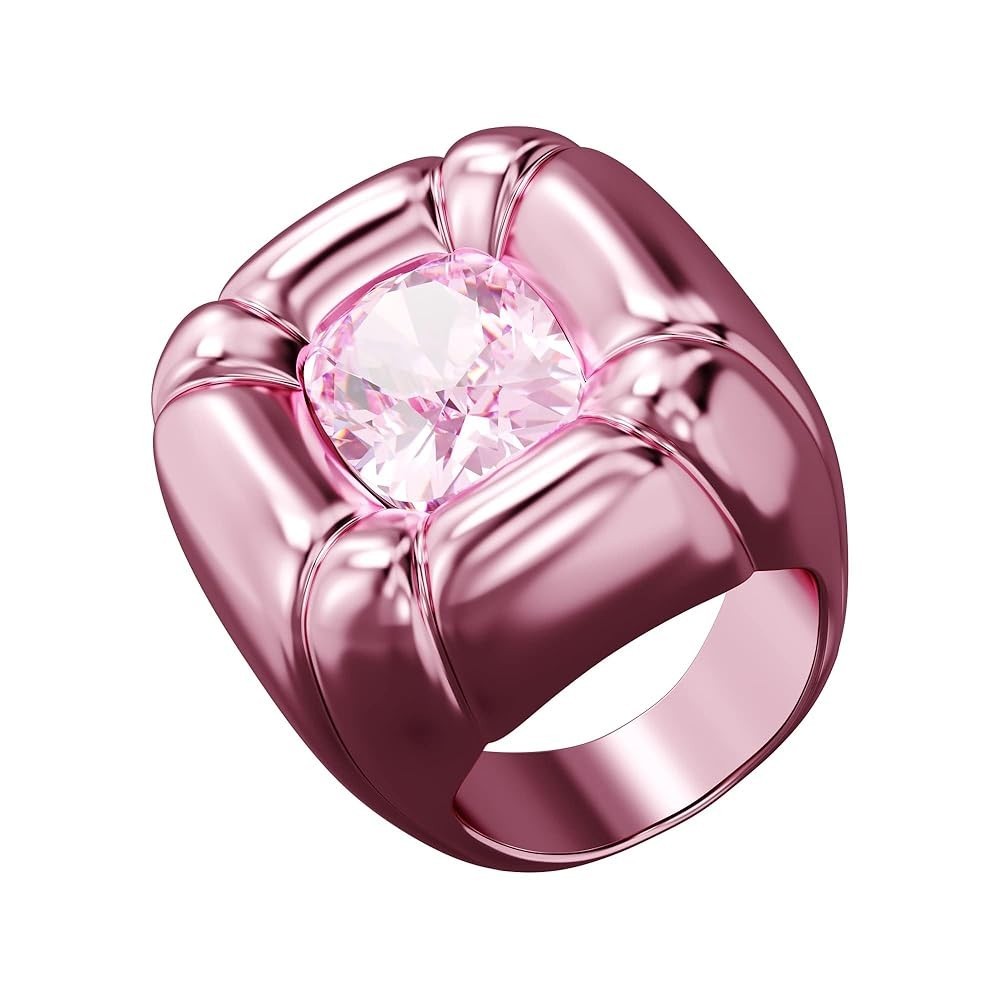 Swarovski Dulcis Cocktail Ring Jewelry Collection, Pink Crystals Size US 5/ EU50