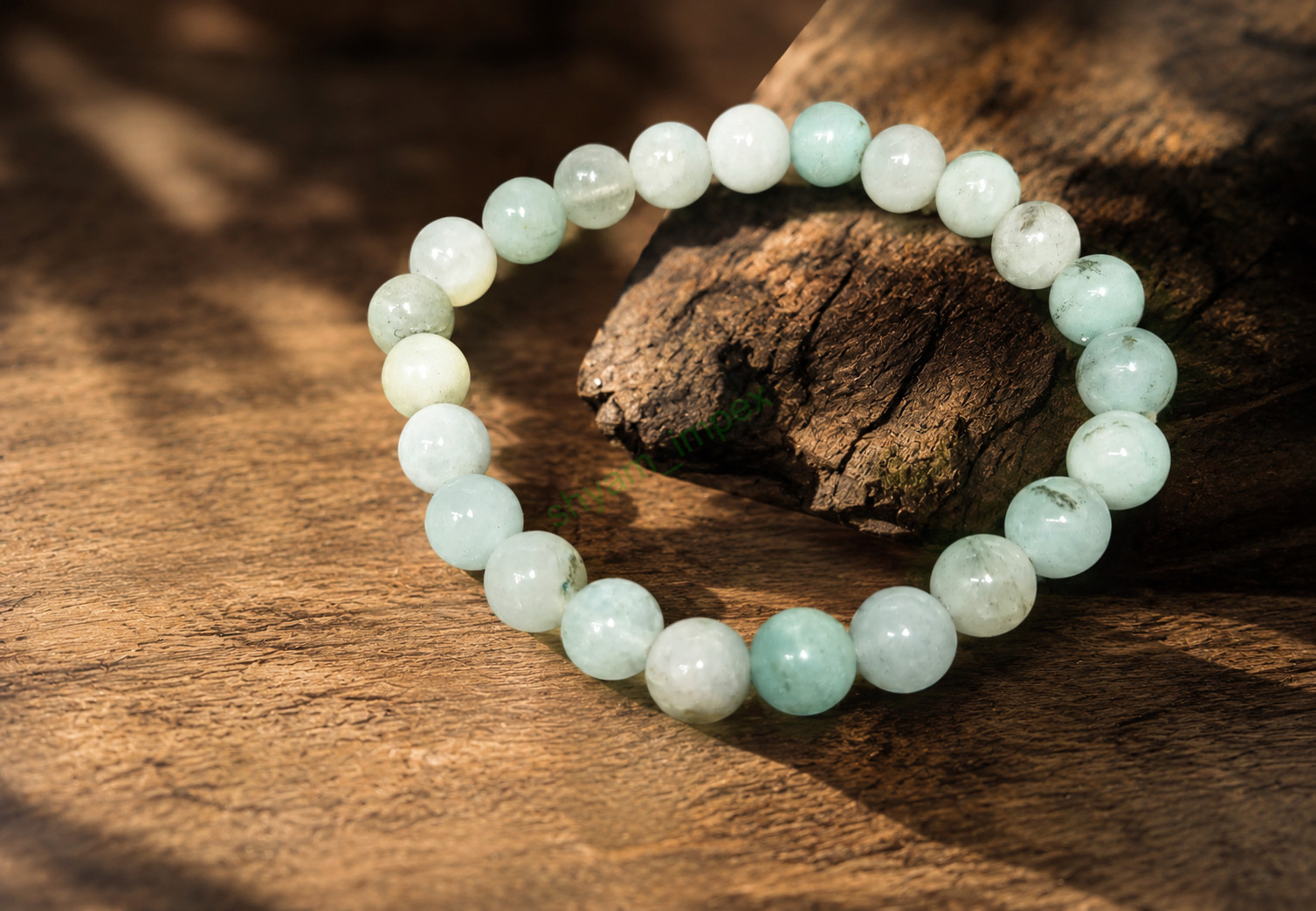 Amazonite Gemstone Beaded Stretch Bracelet Natural Crystal Healing Stone Jewelry
