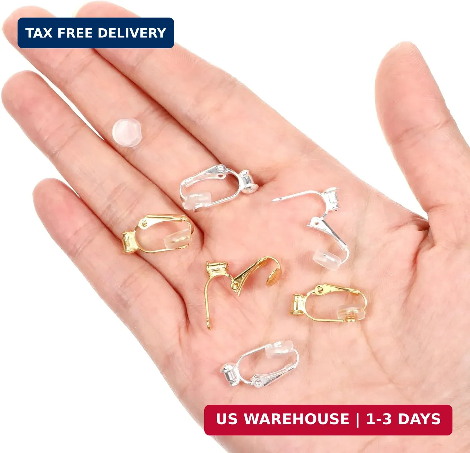 20 Pieces Earring Converters Pierced to Clip, Clip on Earring Converter with 20