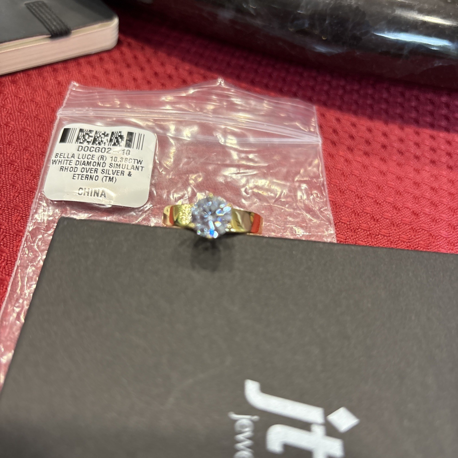 Sparkly Bella Luce Rhodium, 18K YGP, 18K RGP Solitaire Rings (3) 10.38ctw. total
