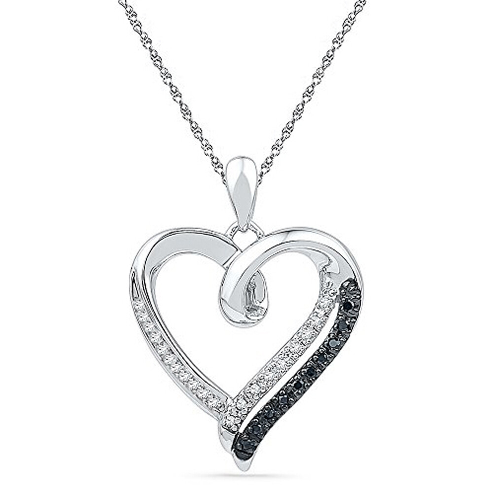 🔥Pure 925 Sterling Silver Heart Necklace White Stone CZ Pendant Silver Chain