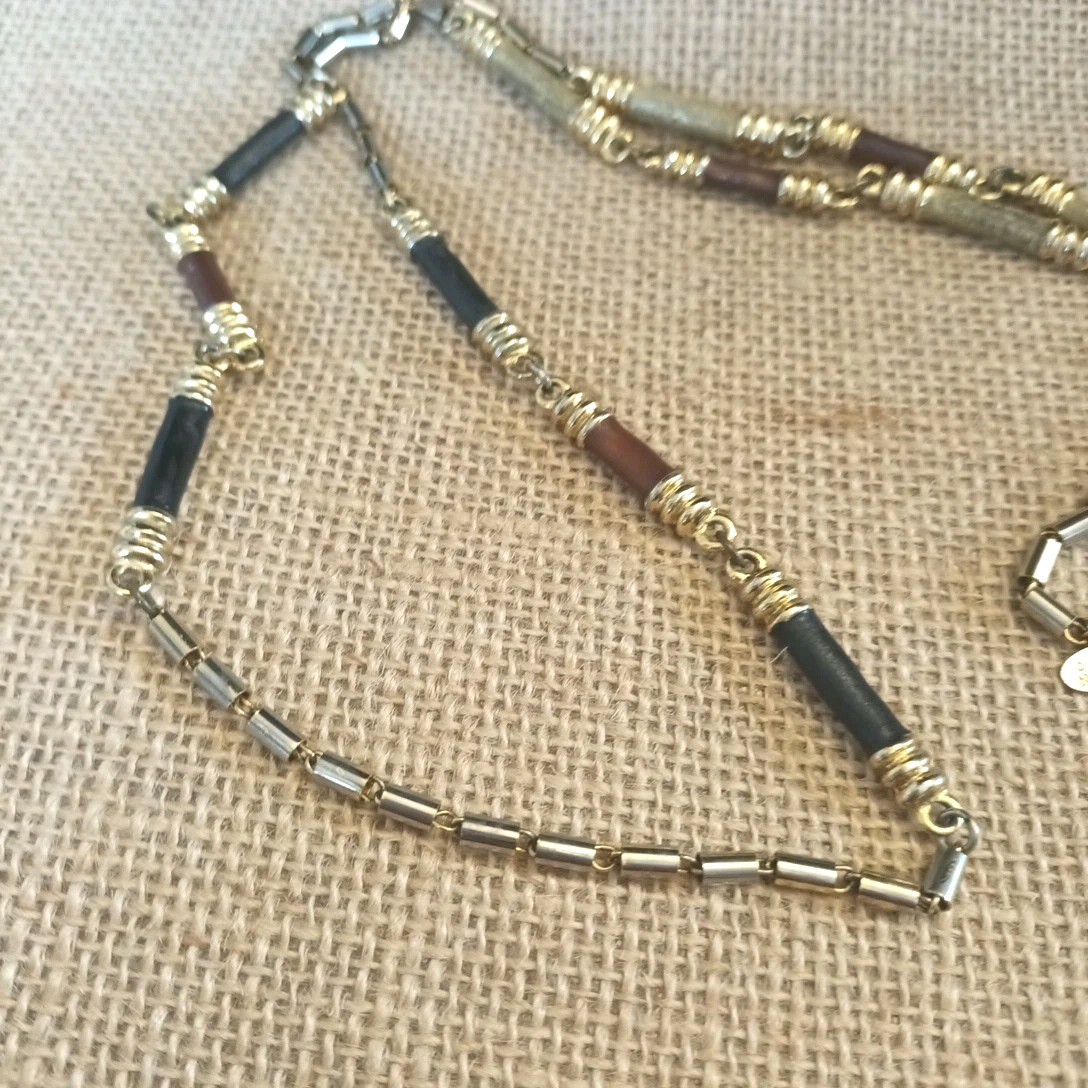 LANVIN Paris Long Necklace 80cm Long