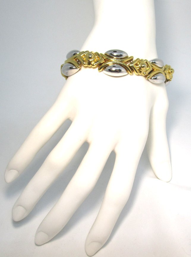 PC Gold Plated and Silver Plated Link Bracelet 69.4 grams 7 3/4” x 3/4”