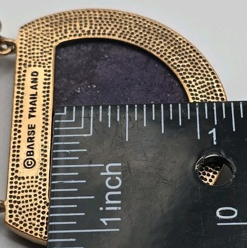 BARSE THAILAND LAPIS LAZULI STONE FULL BRONZE BEZEL PENDANT
