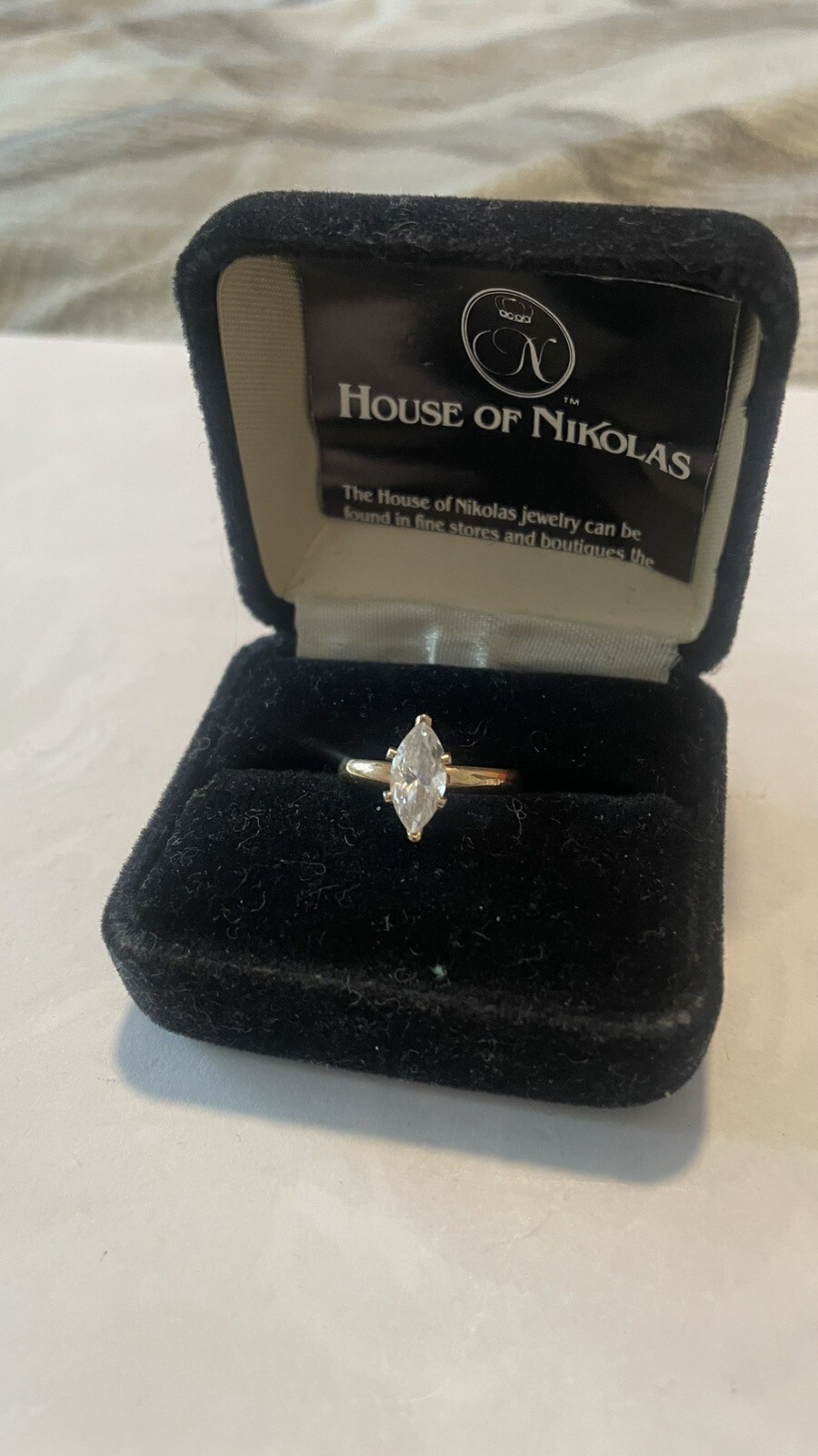 House of Nikolas Cubic Zerconia Single Stone Ring 5 1/2 9206