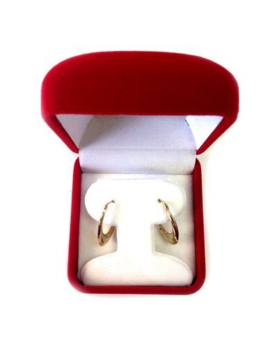 14K Yellow Gold Horseshoe Swirl Hoop Earrings – 15 x 20mm