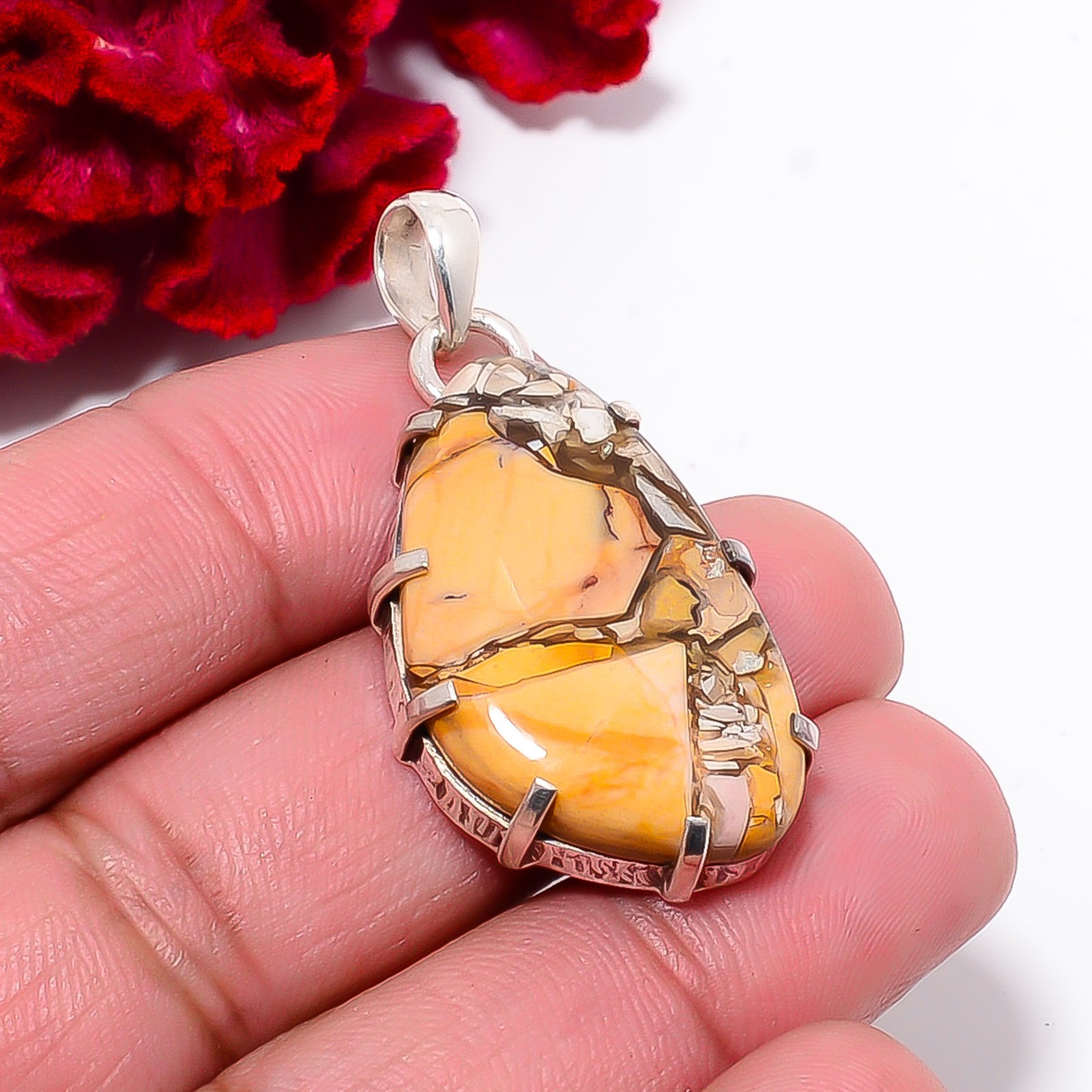 Brecciated Mookaite – Australia 925 Sterling Silver Pendant 1.76 P99345