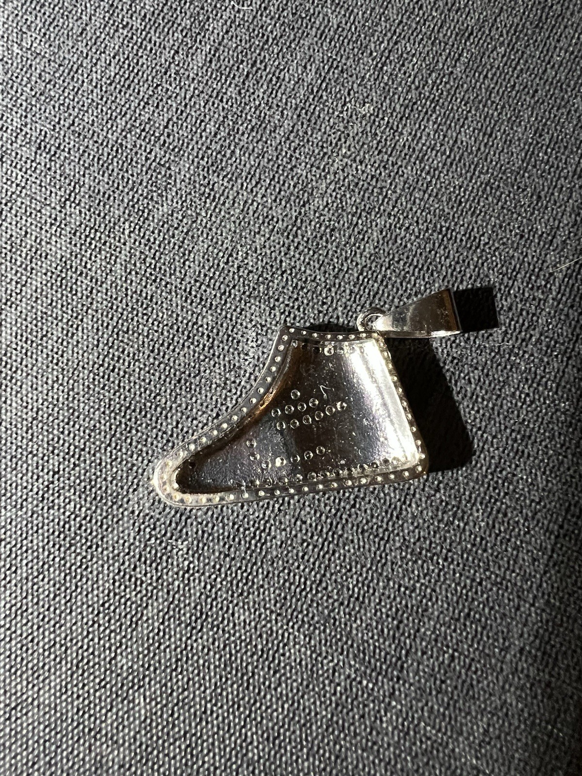 925 silver plated over stainless steel with 5A CZ iced out Nike Shoe pendant