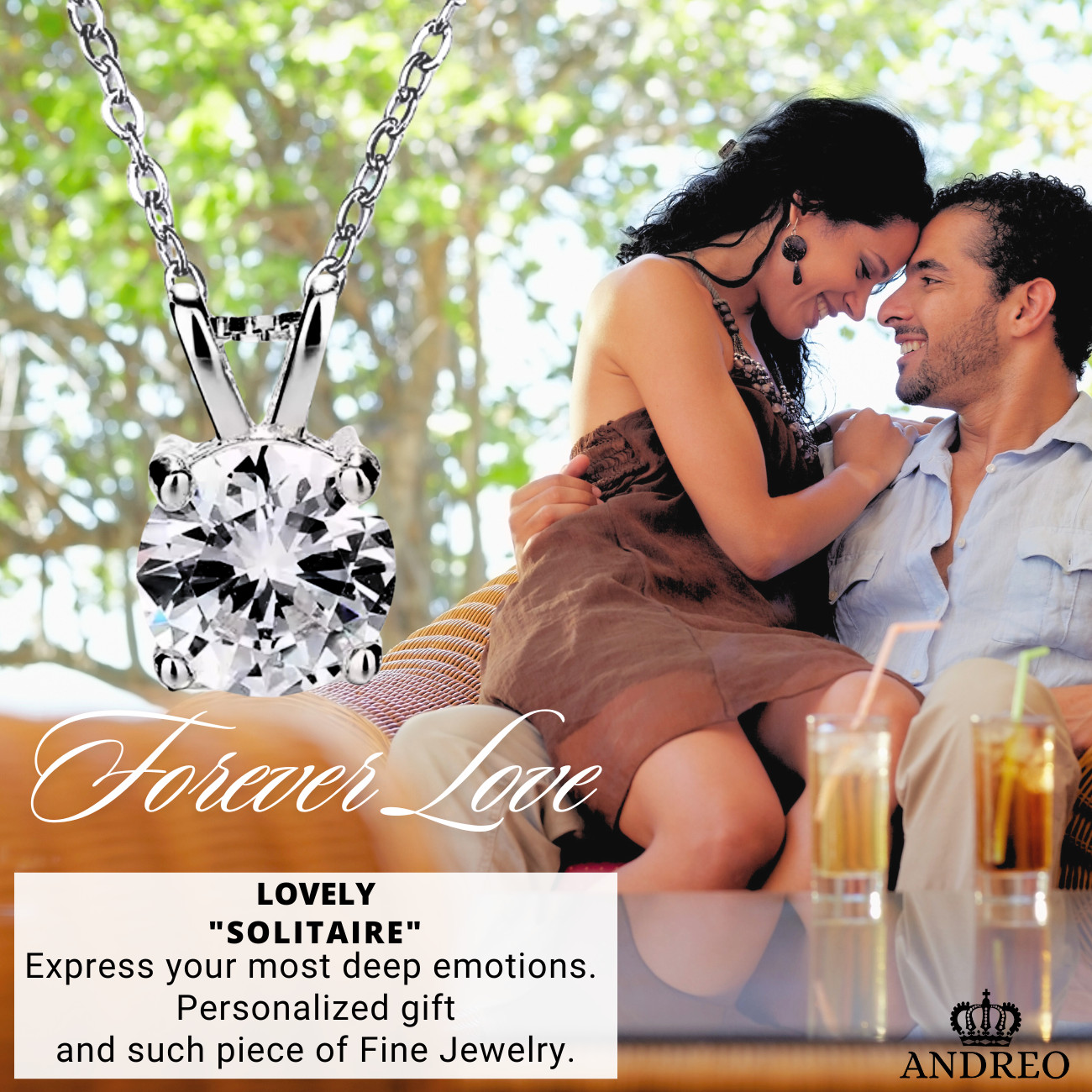 Solitaire CUSTOM Soulmate Necklace Gift Ideas Birthday Gifts for Women ANDREO