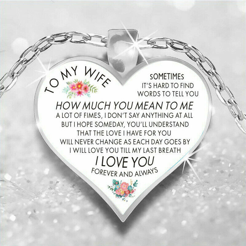 Valentine’s Day Gift For Girlfriend Wife Lover Heart Necklace Romantic Birthday