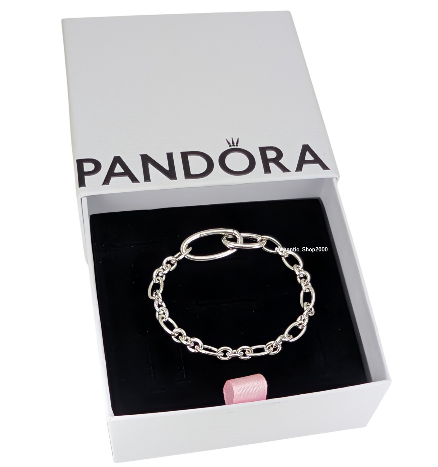 NEW 100% Authentic PANDORA 925 ALE Openable Oval Link Chain Bracelet 594678C00