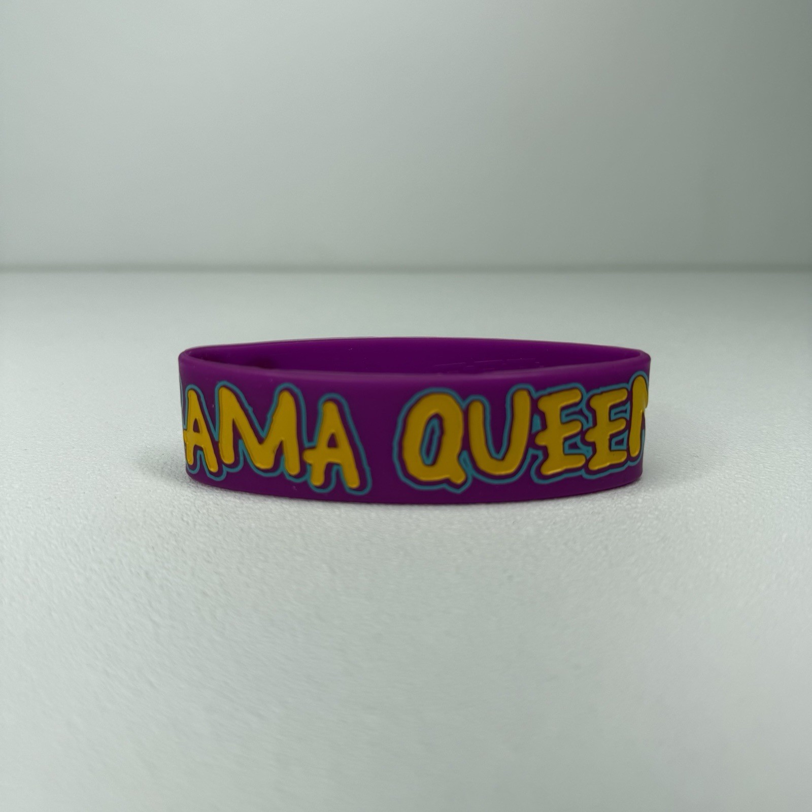 Radbandz DRAMA QUEEN Hot Topic Silicone Wristband Bracelet Purple Adult Size